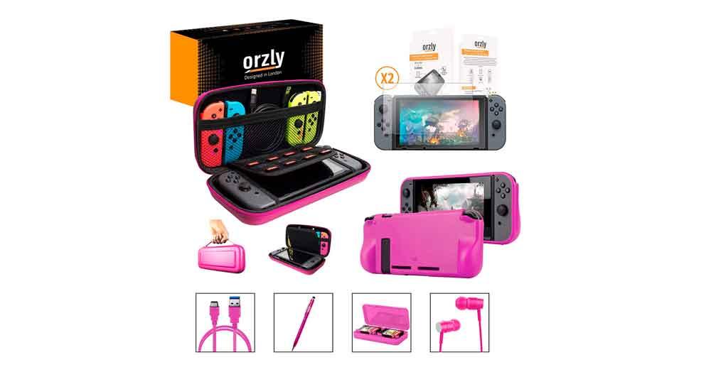 Pack rosa de accesorios para Nintendo Switch