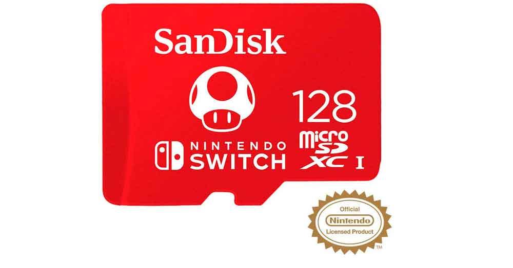 MicroSD 128 ГБ - Mejores accesorios para Nintendo Switch